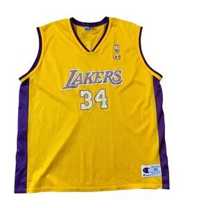 Shaquille O’Neal #34 Los Angeles Lakers Vintage Champion Jersey - XL